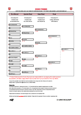 2025-26 HARRY BRICKWOOD LADIES DRAW