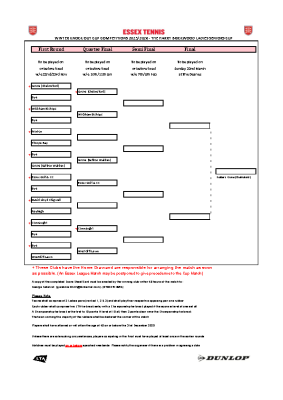 2025-26 HARRY BRICKWOOD LADIES DRAW