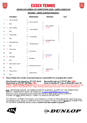 2025 Summer Ladies Senior Cup