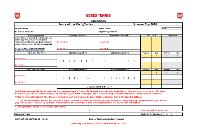 2026 SUMMER CUPS SCORECARD