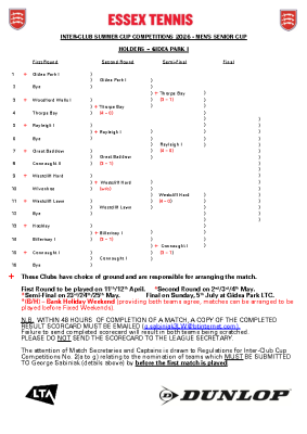 Men’s Senior Cup