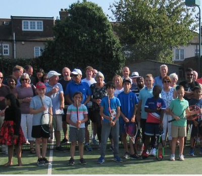 Club members at the opening of Cranbrook Castle LTC 100 years ago