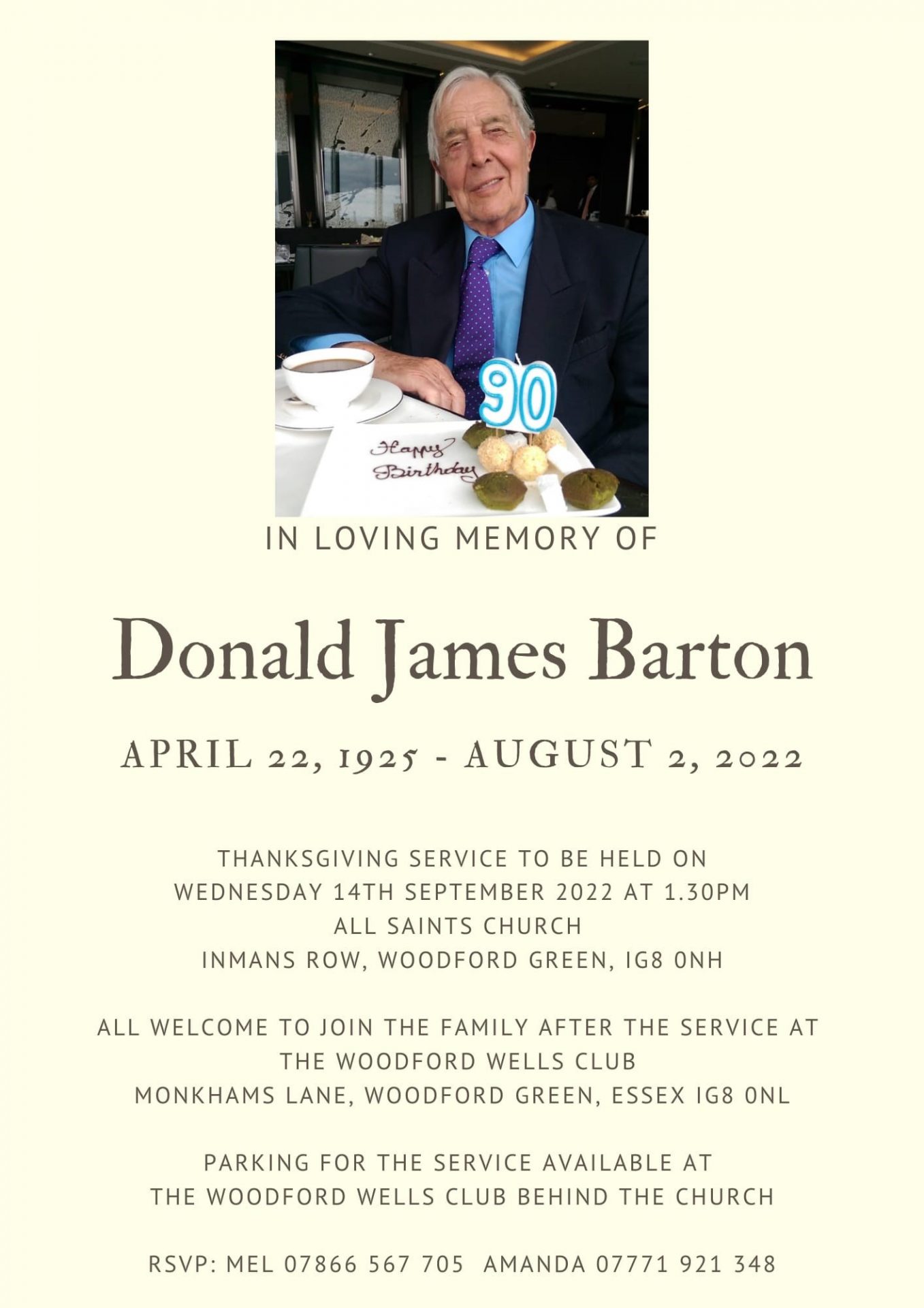 Don Barton funeral notice
